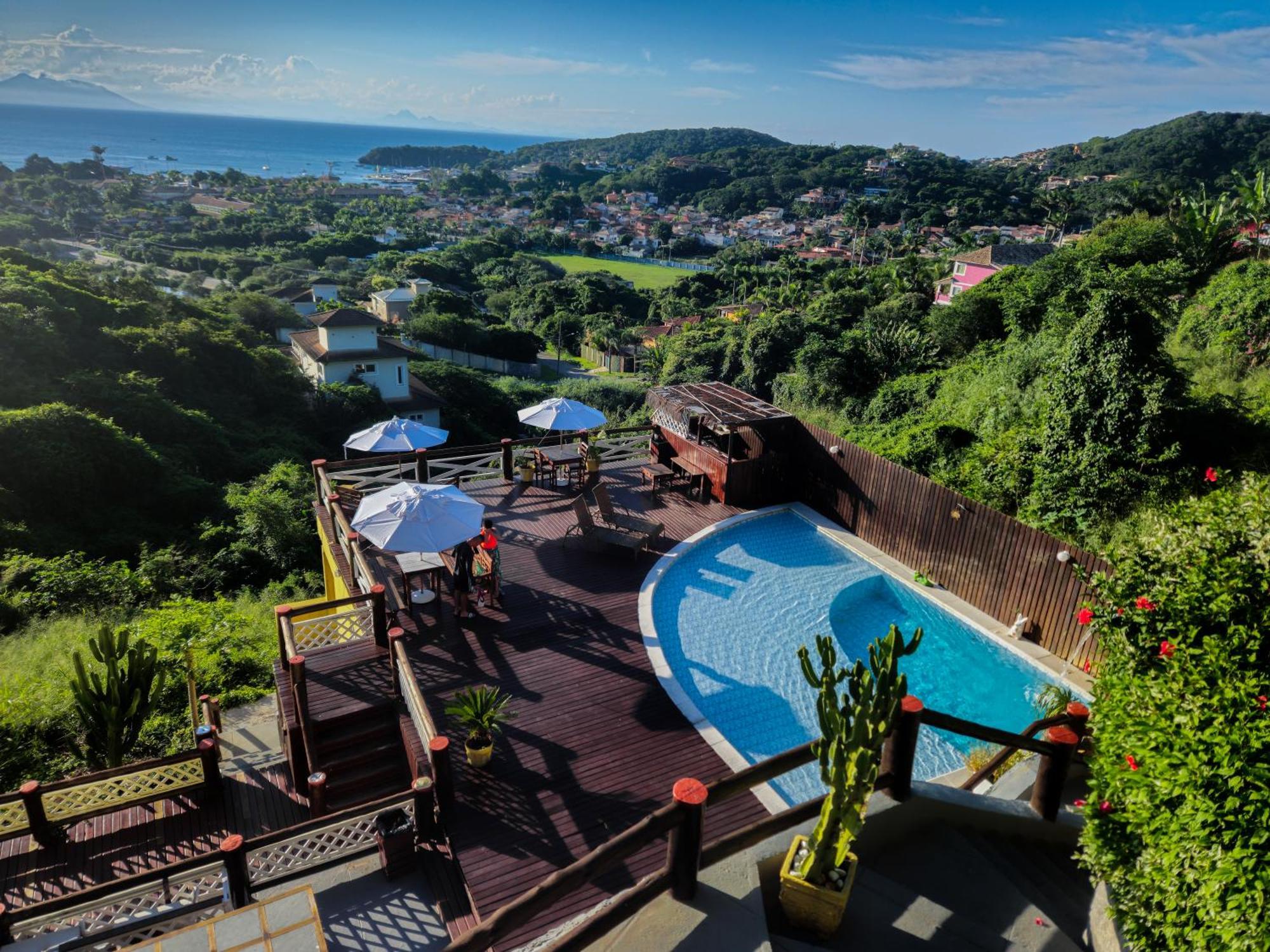 Hotel Bella Vista Ocean View Búzios Exteriér fotografie View of the town from the hotel
