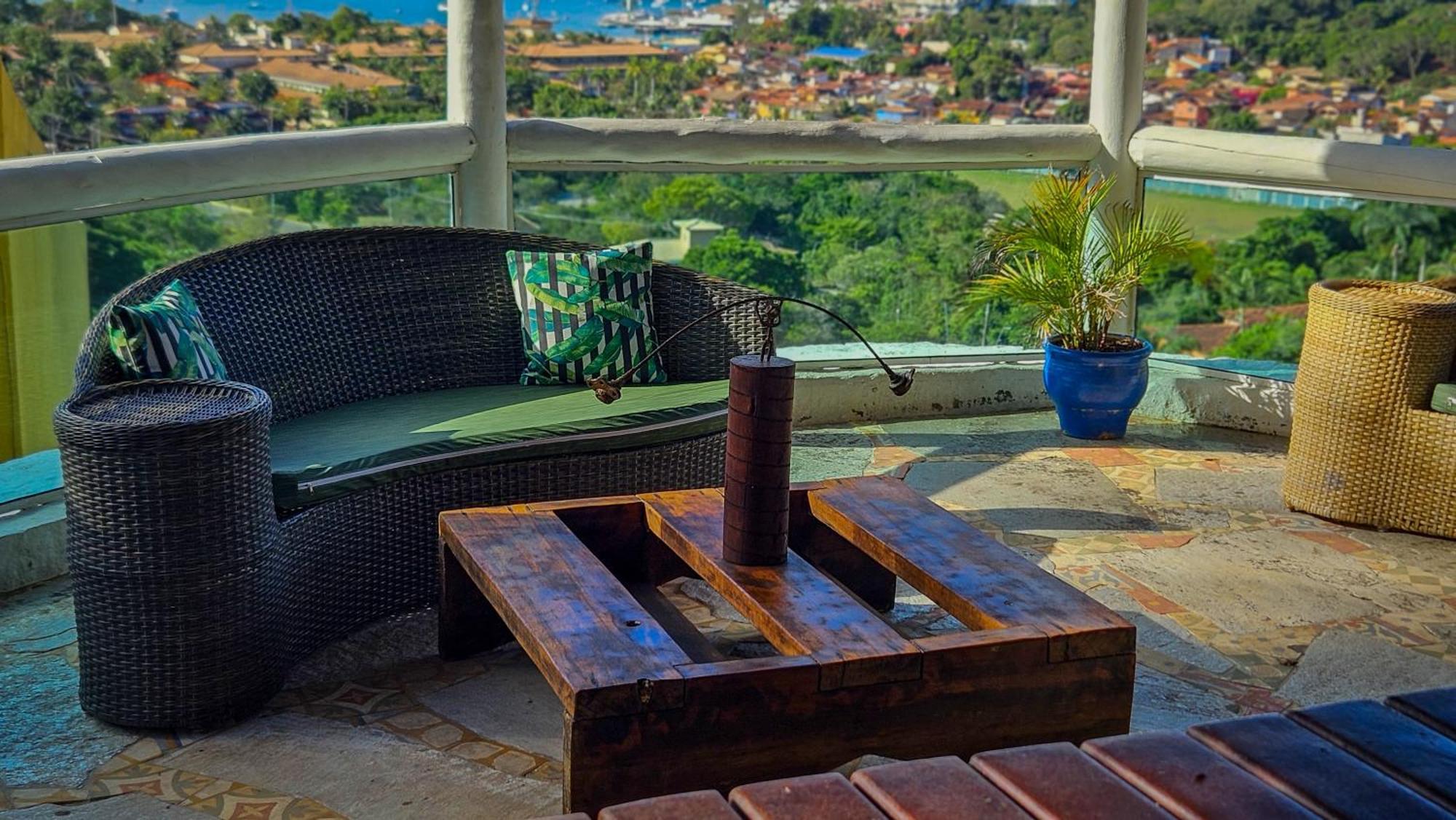 Hotel Bella Vista Ocean View Búzios Exteriér fotografie A balcony in a house
